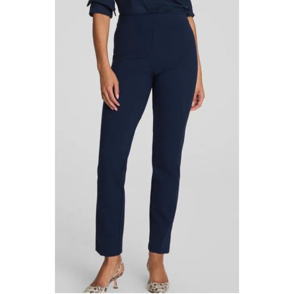 Spanx Pull On Dress Pants Strsight Size XS Navy - Picture 1 of 6